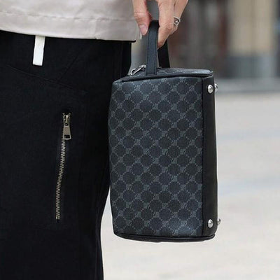 Bolsa de Aseo Deportiva de Gran Capacidad - Diseño Casual con Estampado PU para Hombre - Image 7