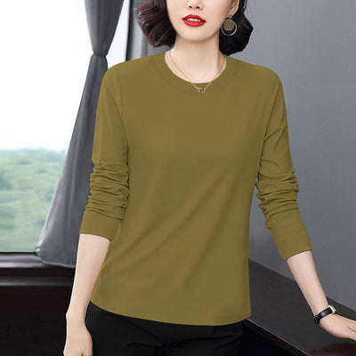 Blusa Manga Larga Suelta para Mujer Madura - Camiseta Base Versátil - Image 3