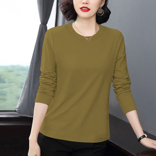 Blusa Manga Larga Suelta para Mujer Madura - Camiseta Base Versátil - Image 3