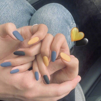 Kit de Uñas Postizas Desmontables Efecto Llama Azul - Diseño Europeo - Image 18