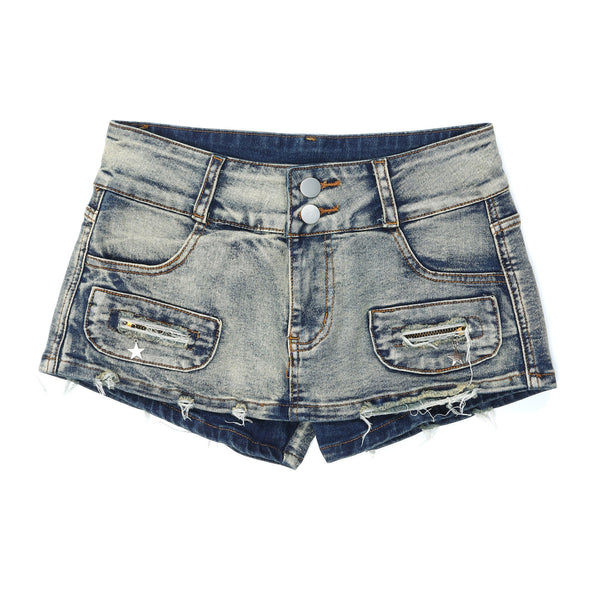 Pantalones Cortos Denim Lavado Efecto Adelgazante - Image 6