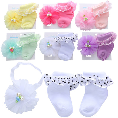 Conjunto de Calcetines y Diadema de Encaje Princesa para Bebé - Image 19