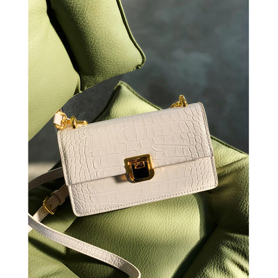 Bolso Baguette de Hombro Único con Patrón Texturizado - Image 3