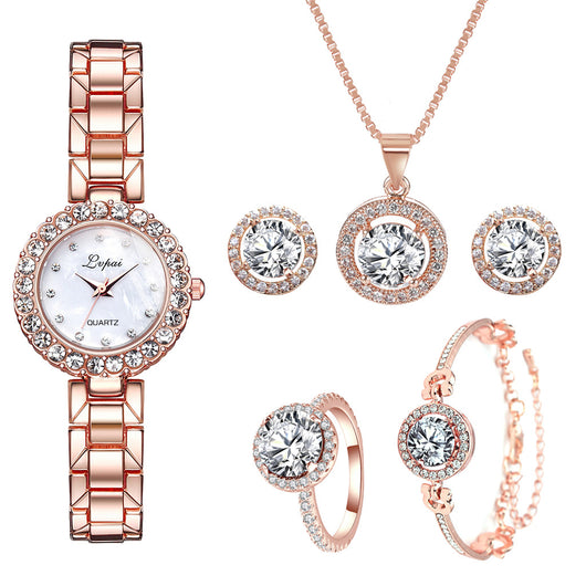 Conjunto de Reloj y Pulsera de Acero para Dama con Cuarzo - Image 6