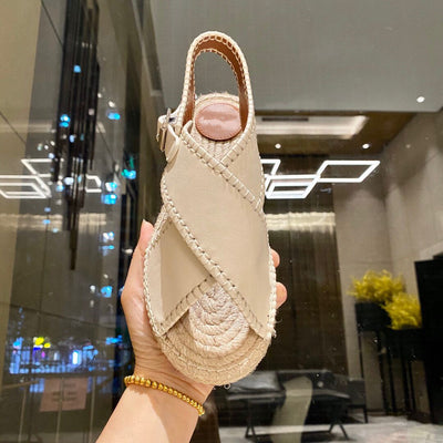 Sandalias Planas de Cuero y Cuerda de Cáñamo para Verano - Image 11