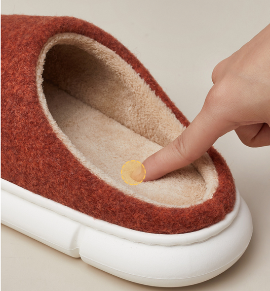 Pantuflas de Algodón para Mujer Invierno Ultra Suaves Suela Gruesa Cálidas Antideslizantes Parejas - Image 2