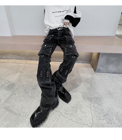 Jeans Desgastados Multi-bolsillos Estilo Urban - Image 17