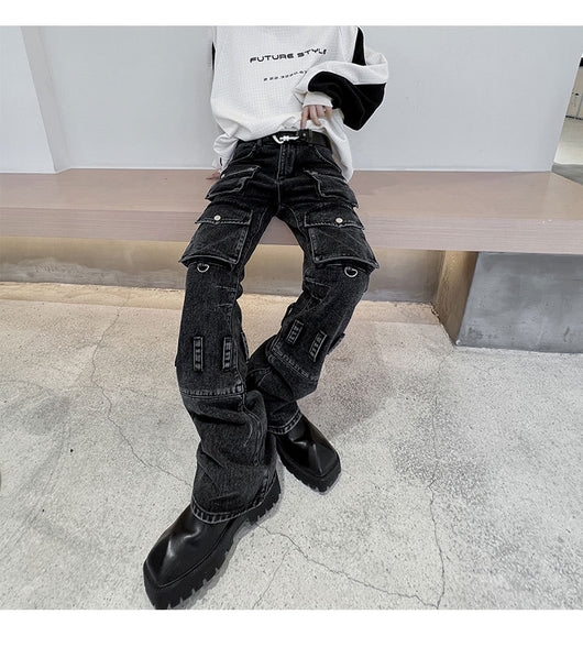 Jeans Desgastados Multi-bolsillos Estilo Urban - Image 17