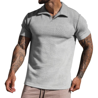 Polo Casual de Cuello V para Hombre - Colores Sólidos - Image 9