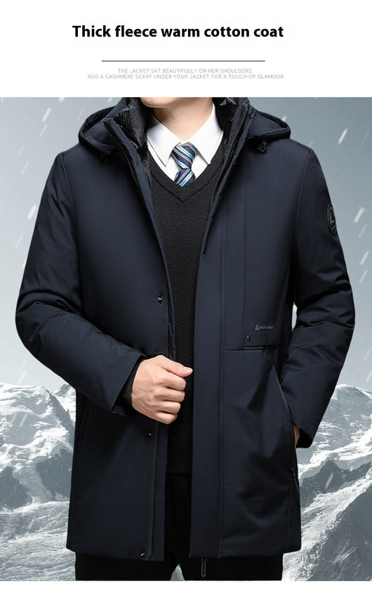Abrigo de Algodón Grueso Talla Grande para Hombre - Image 18