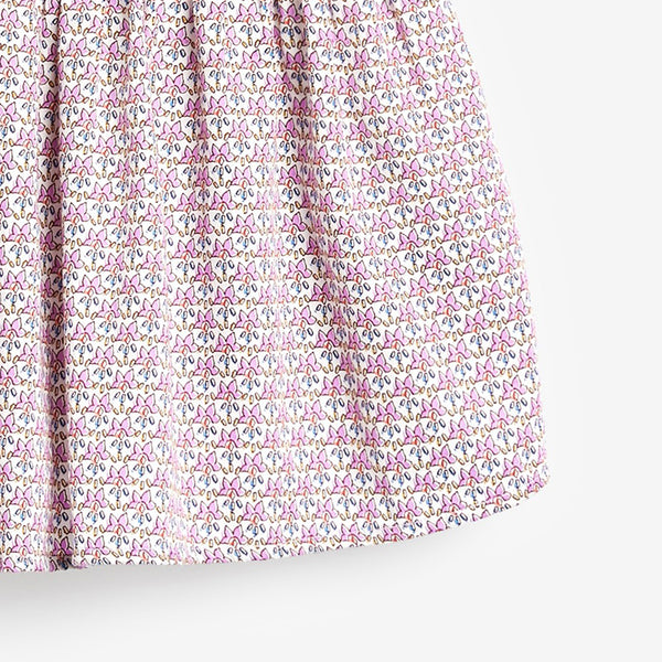 Vestido Infantil de Encaje Floral con Cuello Solapa y Falda Corta