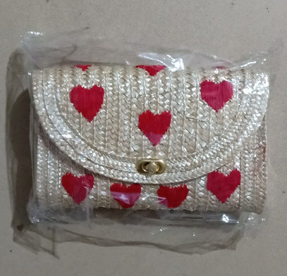 Bolsa Tejida de Paja con Bordado Artesanal para Frutas - Image 2