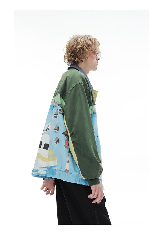 Chaqueta de Gamuza Estilo Retro Patchwork para Hombre - Image 12