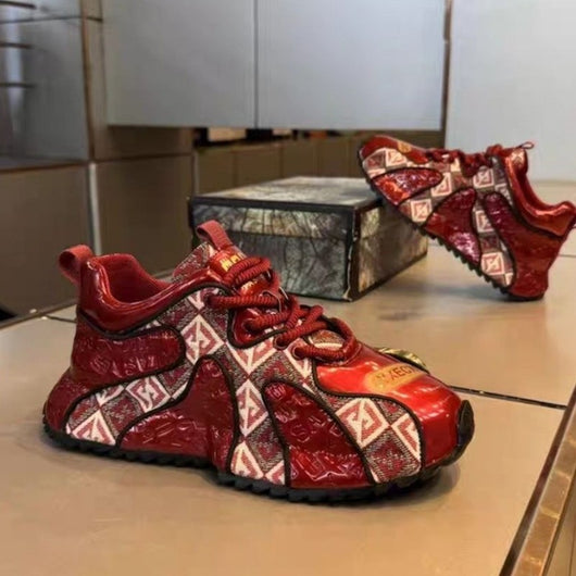 Zapatos Deportivos para Hombre con Suela Gruesa y Bordado Ligero