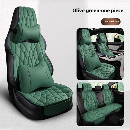 Funda de Asientos de Cuero Premium para Auto - Juego Completo 5 Plazas - Image 29