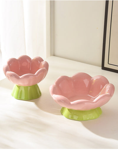 Comedero Elevado para Gatos de Cerámica Rosa - Diseño Inclinado Anti-Vómito y Fatiga de Bigotes - Image 19