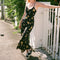 Vestido Maxi Elegante con Escote V y Estampado Exclusivo