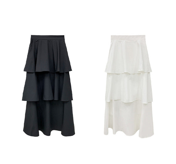 Falda Negra Cintura Alta Diseño Minimalista