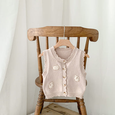 Chaleco Cardigan Infantil con Estampado de Conejitos - Image 5