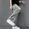 Men's Loose Fit Jeans with Side Zipper - Spring Summer Collection