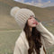 Gorro de Piel de Visón con Lana Gruesa Aislante