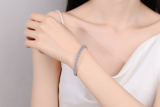 Pulsera de Moissanita Incrustada Efecto Estrellado para Mujer - Image 8