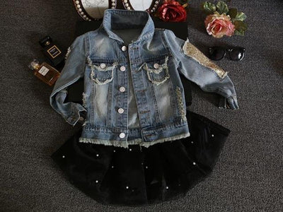Chaqueta de Mezclilla para Niñas Estilo Clásico Primavera-Otoño - Image 12
