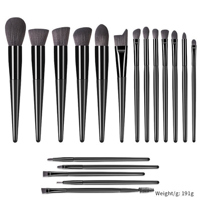 Set de 18 Brochas de Maquillaje Profesional con Mango de Madera Maciza - Image 6