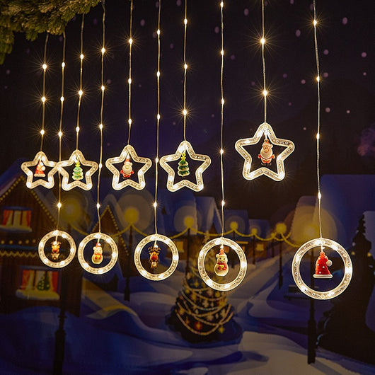 Cadena de Luces Navideñas para Cortinas - Image 19