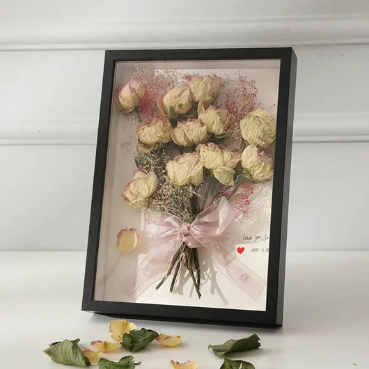 Marco Decorativo con Flores Secas Preservadas - Diseño 3D Artesanal - Image 5