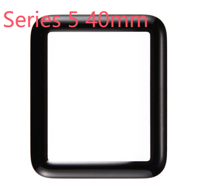 Black border screen protector for Apple Watch Series 4, 40mm, with clear center on a white background. - Image 8