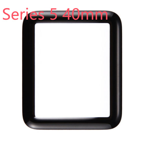 Black border screen protector for Apple Watch Series 4, 40mm, with clear center on a white background. - Image 8