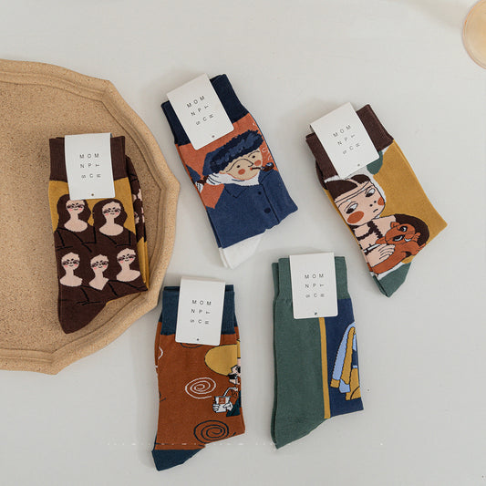Calcetines Divertidos para Parejas - Diseño Cara Feliz Unisex