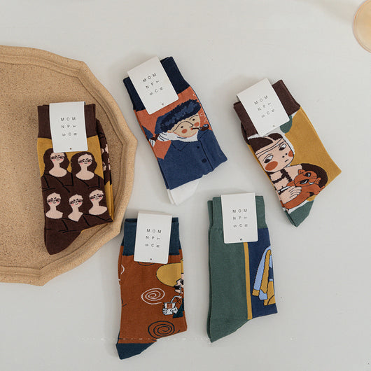 Calcetines Divertidos para Parejas - Diseño Cara Feliz Unisex