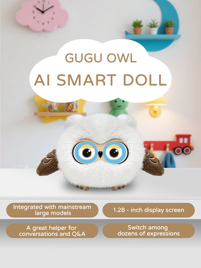 Búho Peluche Inteligente con IA - Juguete Interactivo Educativo para Niños