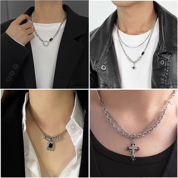 Collar de Acero Titanio para Hombre - Diseño Minimalista Que No Se Desvanece
