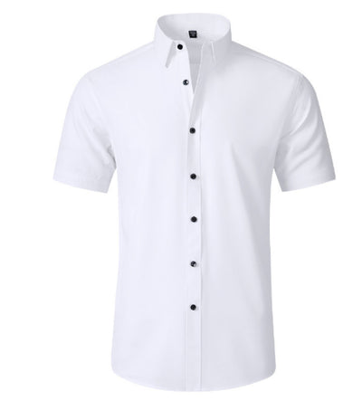 Camisa Ejecutiva de Línea Delgada en Color Sólido - Image 14