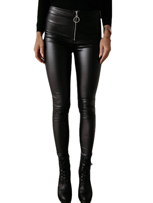 Pantalones de Cuero PU Ajustados para Mujer - Image 12