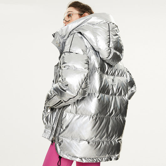 Chaqueta Acolchada Brillante para Parejas - Corte Medio Grueso - Image 14