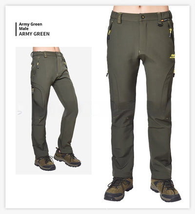 Pantalones de Senderismo Impermeables y Cálidos de Corte Holgado - Image 9