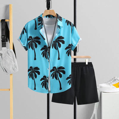 Conjunto de Verano para Hombre: Camisa y Pantalón de Manga Corta - Image 6