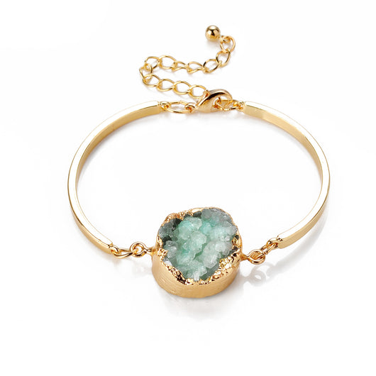 Pulsera de Cristal Energético Redonda Blanco Verde - Image 10