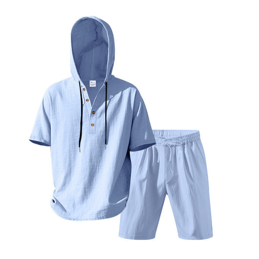 Conjunto Deportivo Holgado de Lino Transpirable con Capucha - Image 19