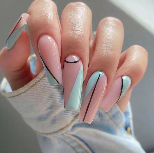 Uñas Decorativas con Cristales Brillantes para Mujer - Image 10