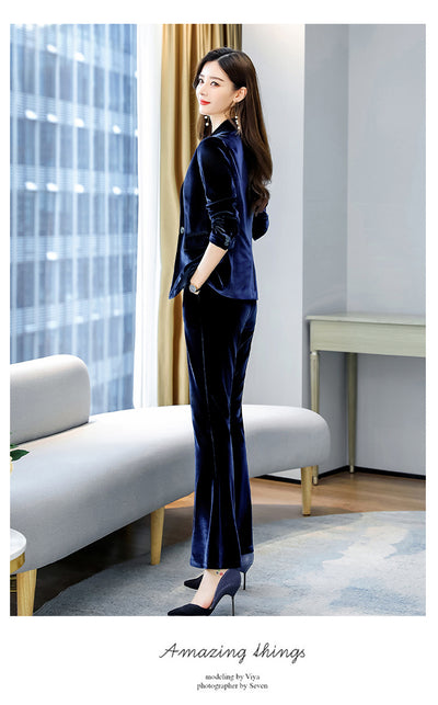Traje Ejecutivo Terciopelo Dorado - Elegancia Profesional y Sofisticación - Image 16