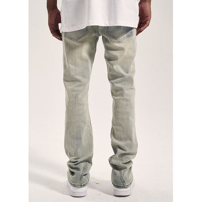 Pantalones Casuales para Hombre Amarillo Mostaza con Desgaste Artesanal - Image 10