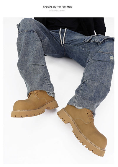 Zapatos de Vestir de Cuero Estilo Británico con Suela Gruesa Elevadora - Image 16