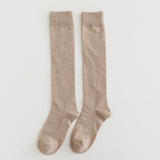 Calcetines Largos de Algodón para Mujer - Colores Sólidos - Image 10