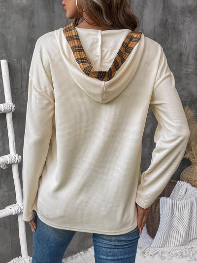 Sudadera Hoodie Patchwork Cuadros para Mujer - Image 15