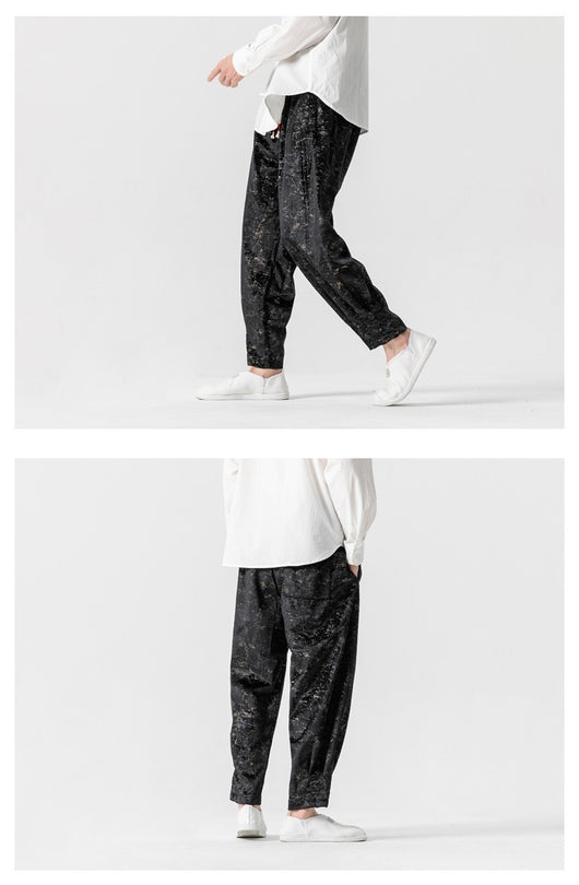 Pantalones de Chándal Gruesos Talla Grande Estilo Hanfu Mejorado - Image 9